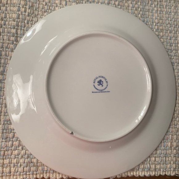 Royal Norfolk blue and green paisley dinner plates - set of 2 - Picture 4 of 4